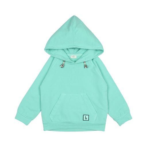 Fleece Hood sweatshirt mint