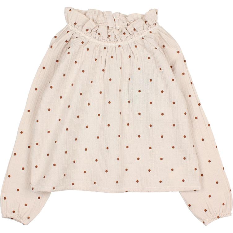 Polka dots blouse sand