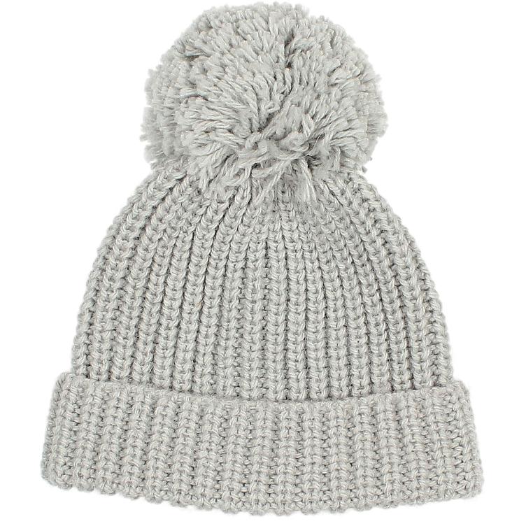 Pom Pom Soft Knit Hat glacier