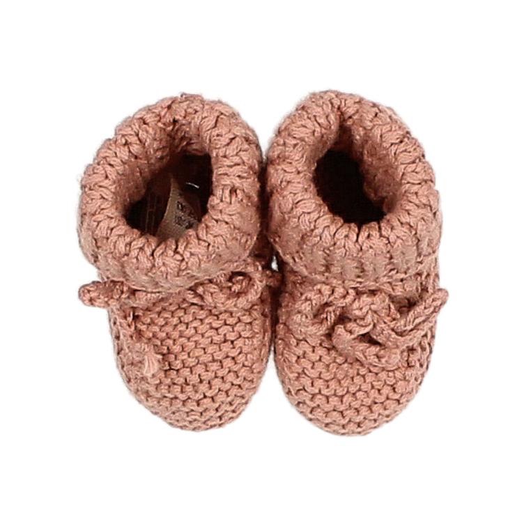 Newborn Knit Booties dawn rose
