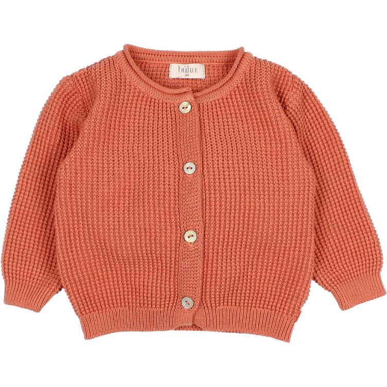 Baby Knit Cardigan terracotta