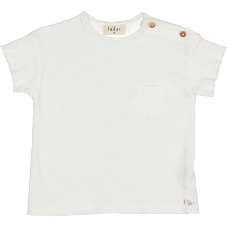 Baby linen T shirt white