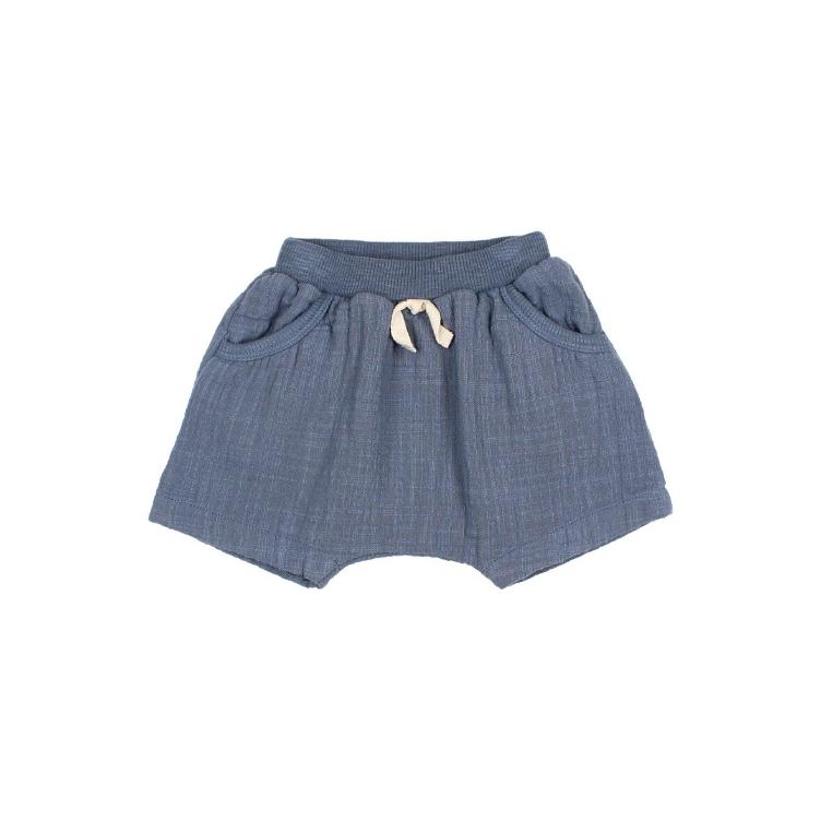 Baby doble gauze short navy