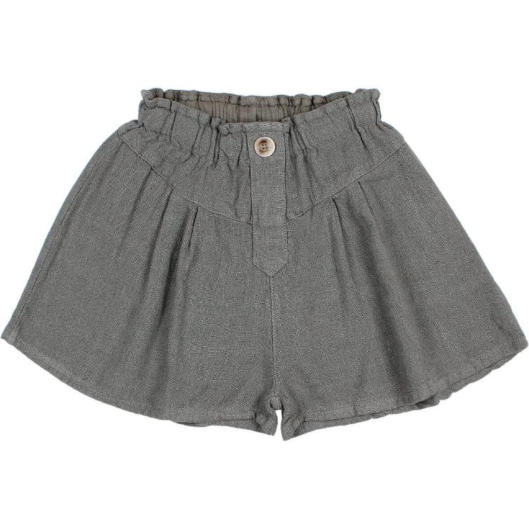 Rayon linen short graphite