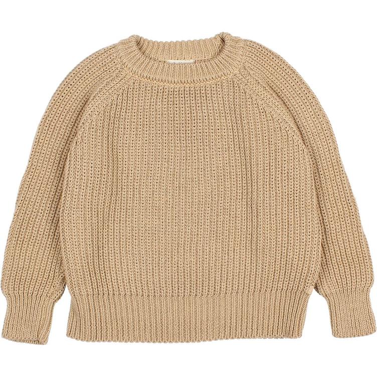 Cotton knit jumper biscotto