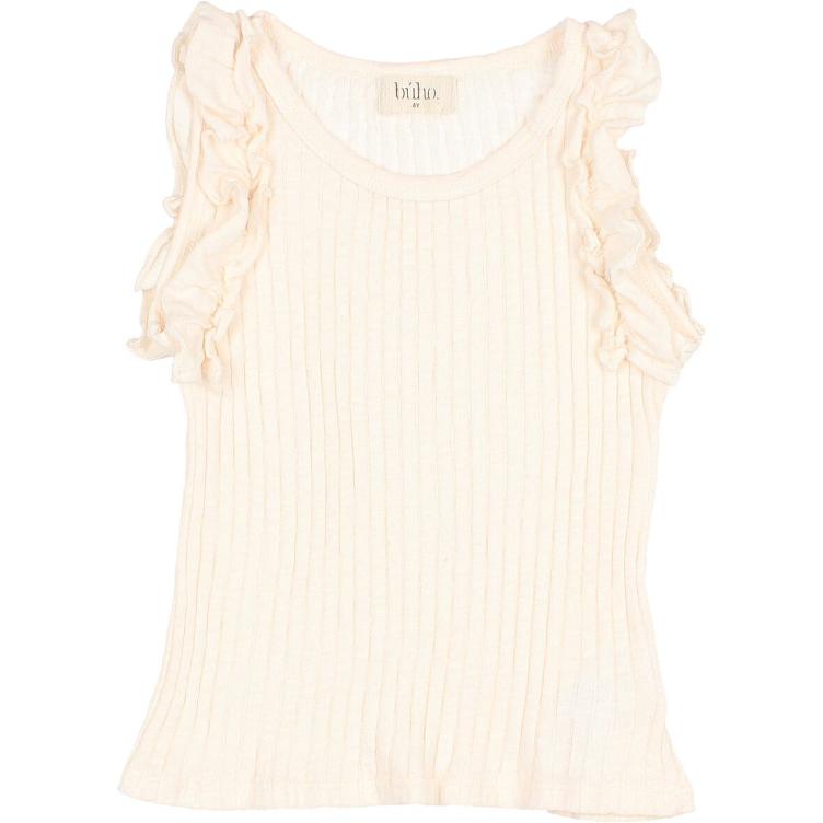 Rib Ruffle shirt talc