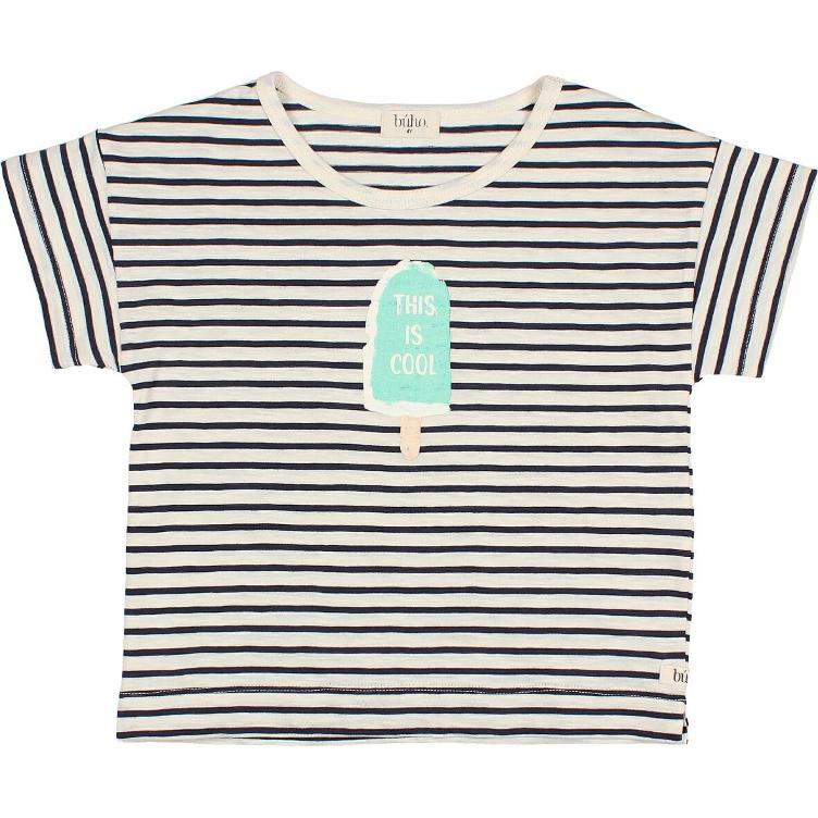 Stripes T shirt navy