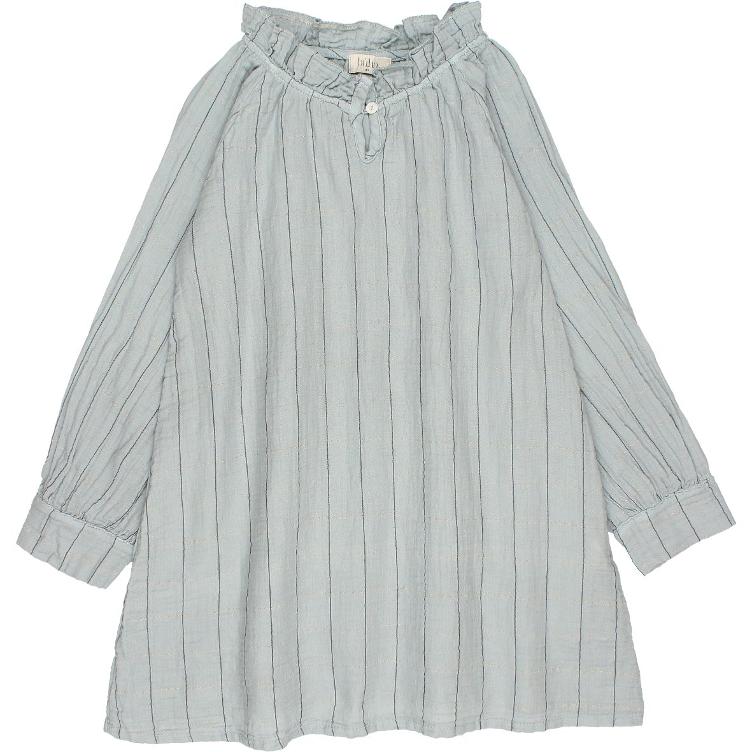 check lurex dress storm grey