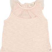 Lulu T shirt rose frill collar