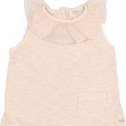 Lulu T shirt rose frill collar
