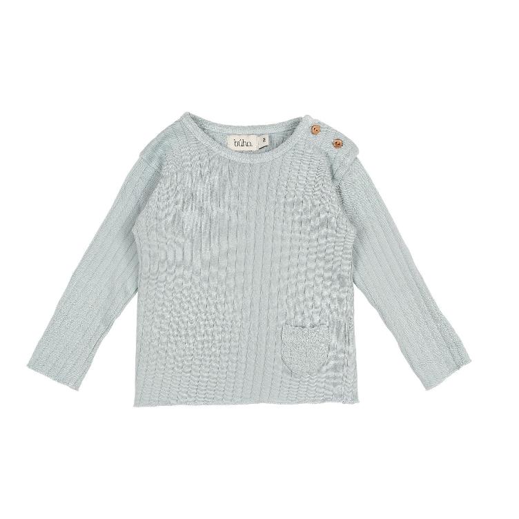 Paris Rib T shirt misty blue