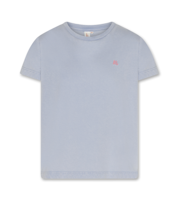 amina t shirt garment dye light blue