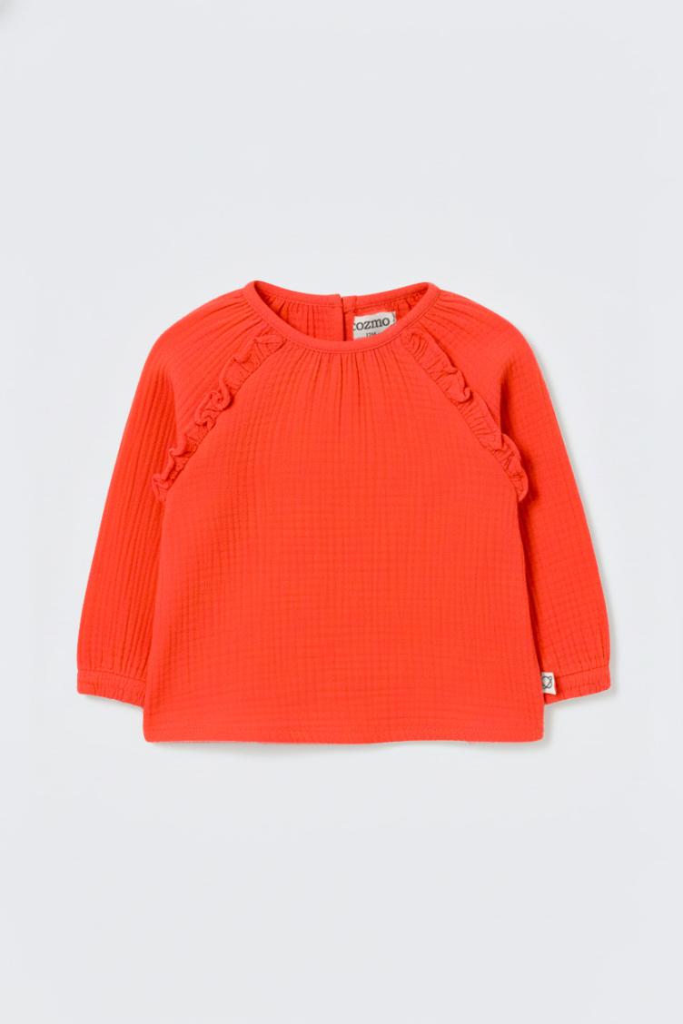Anis spicy orange textured soft cotton