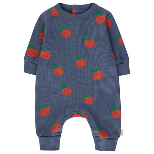 Apples one-piece light navy/deep red