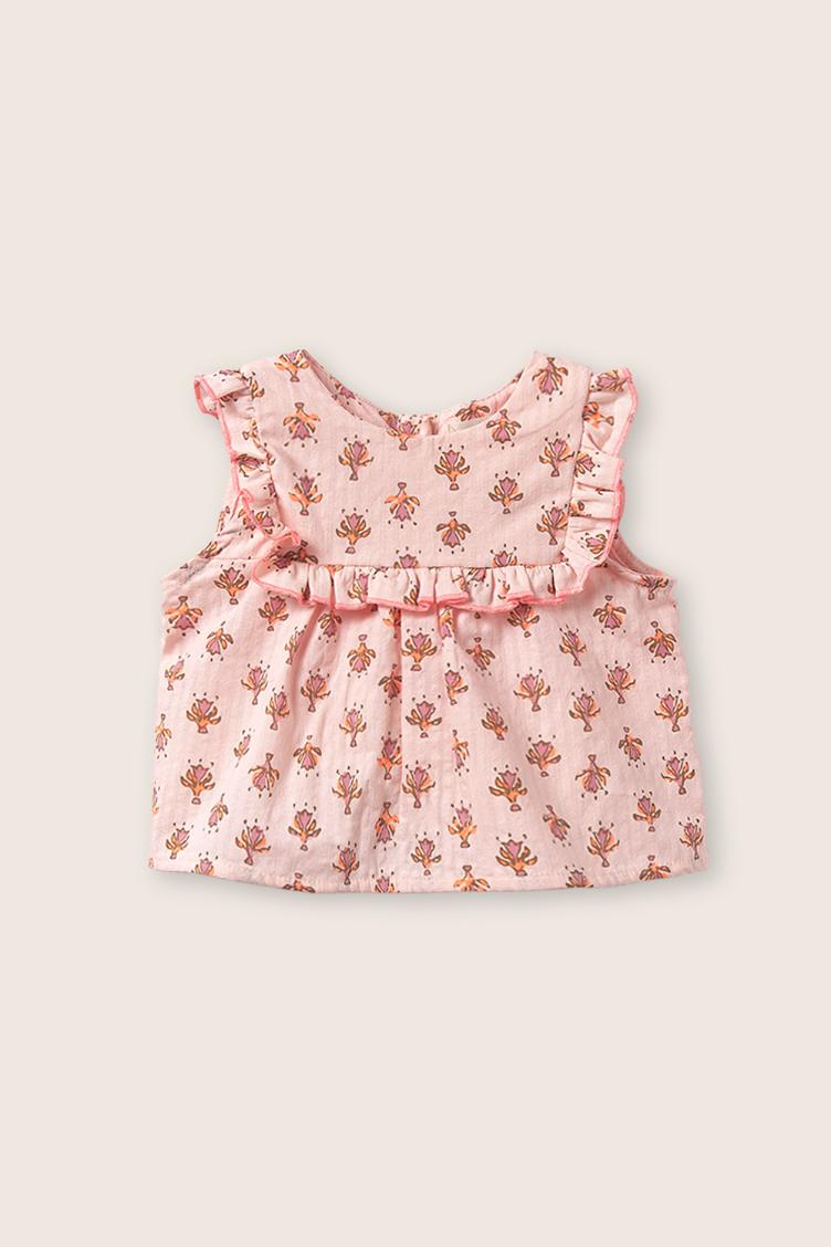 Ari cloud pink indian flower blouse