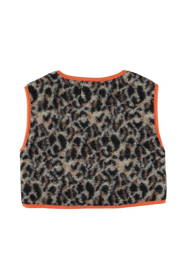 waistcoat grey animal print - 0