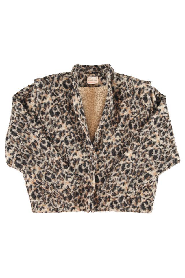 jacket ecru w animal print - 1