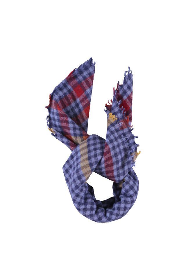 scarf purple checkered