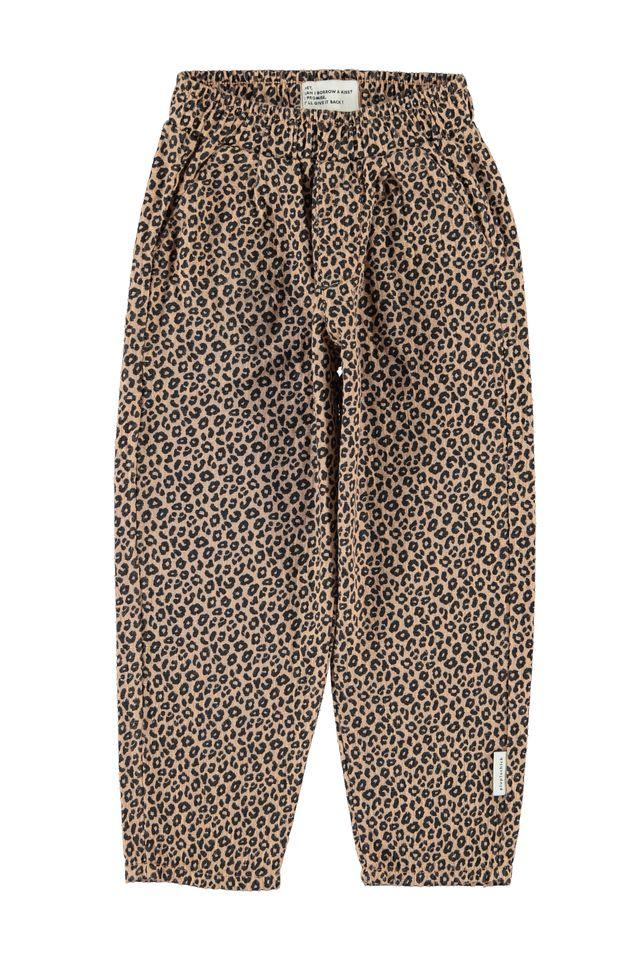 unisex trousers brown w animal print