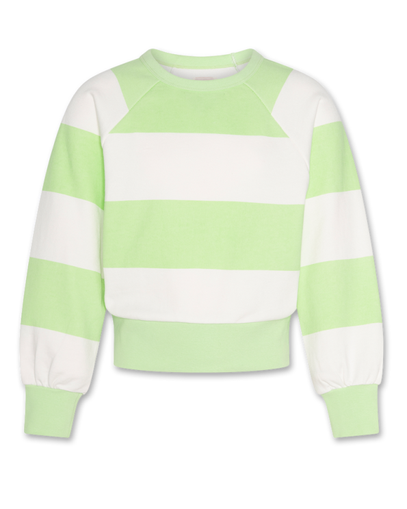 aya sweater big stripes roberto light green