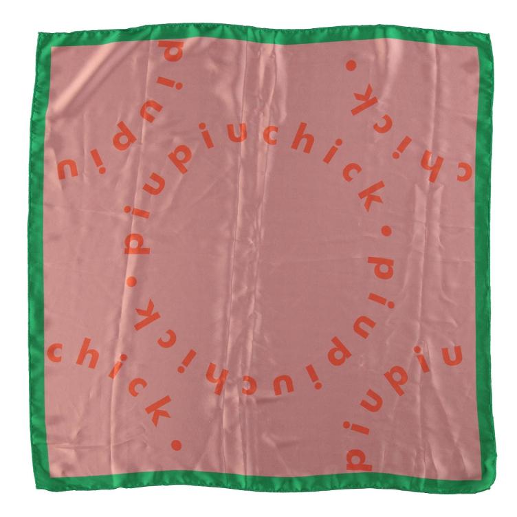 Bandana silk orange logo