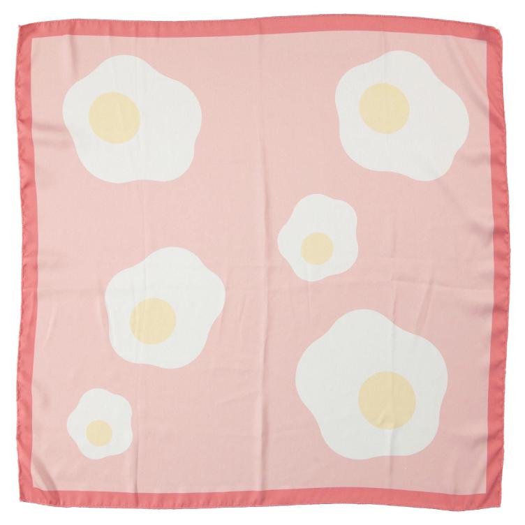 Bandana silky light pink fried eggs