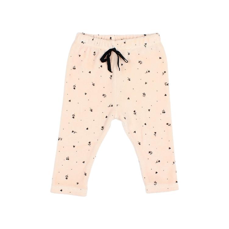 BB Velvet Cuore leggings cream pink