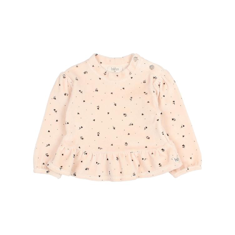 BB Velvet Cuore top cream pink