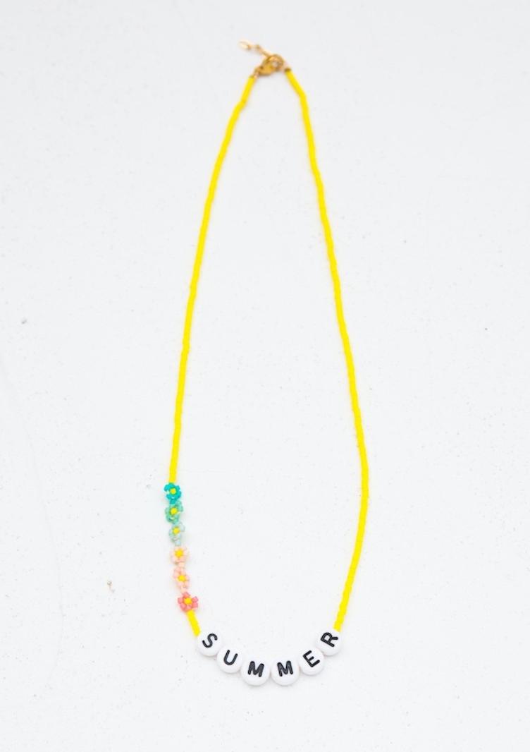 Bbuble necklace summer yellow