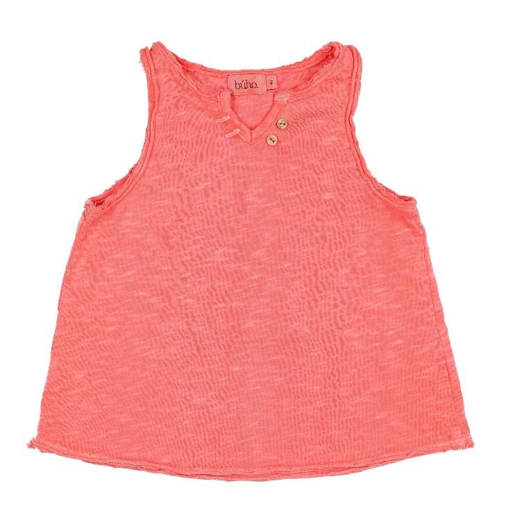 Belle cotton flamé T shirt coral