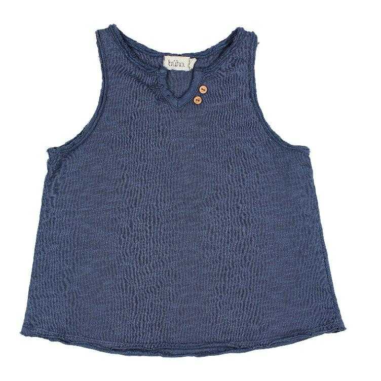 Belle cotton flamé T shirt indigo