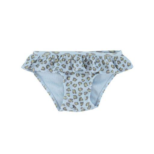 Bikini bottom light blue w animal print