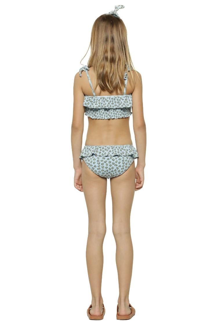 Bikini light blue w animal print - 0