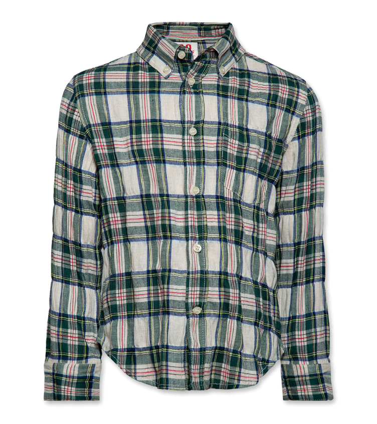 Billy button down shirt green