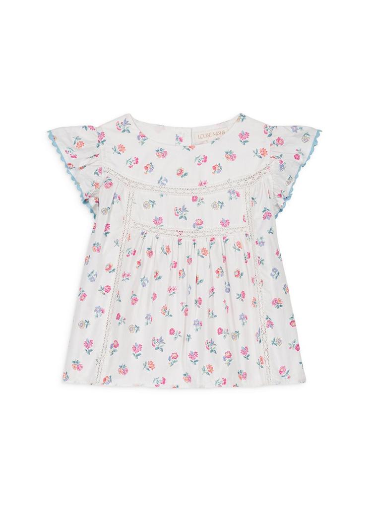 Blouse Armande white Felicita flower