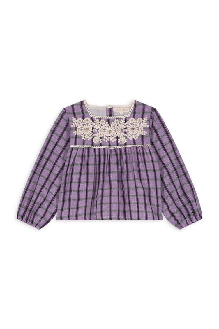 Blouse Carmila purple checks