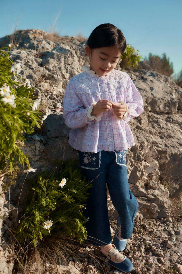Blouse Flora blush frosty checks - 1