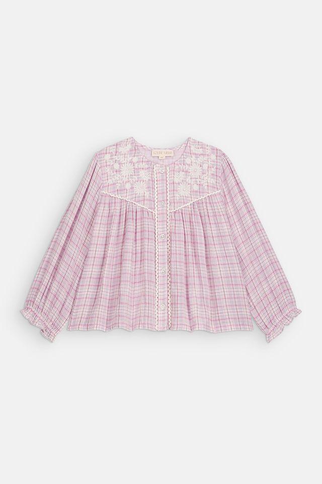 Blouse Flora blush frosty checks
