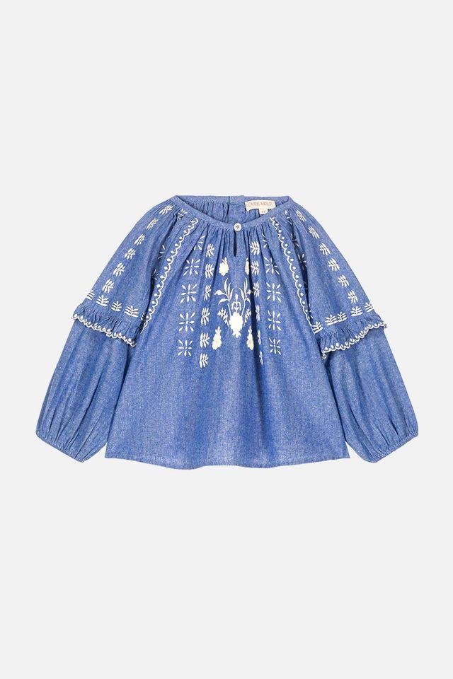 Blouse Irisa blue chambray
