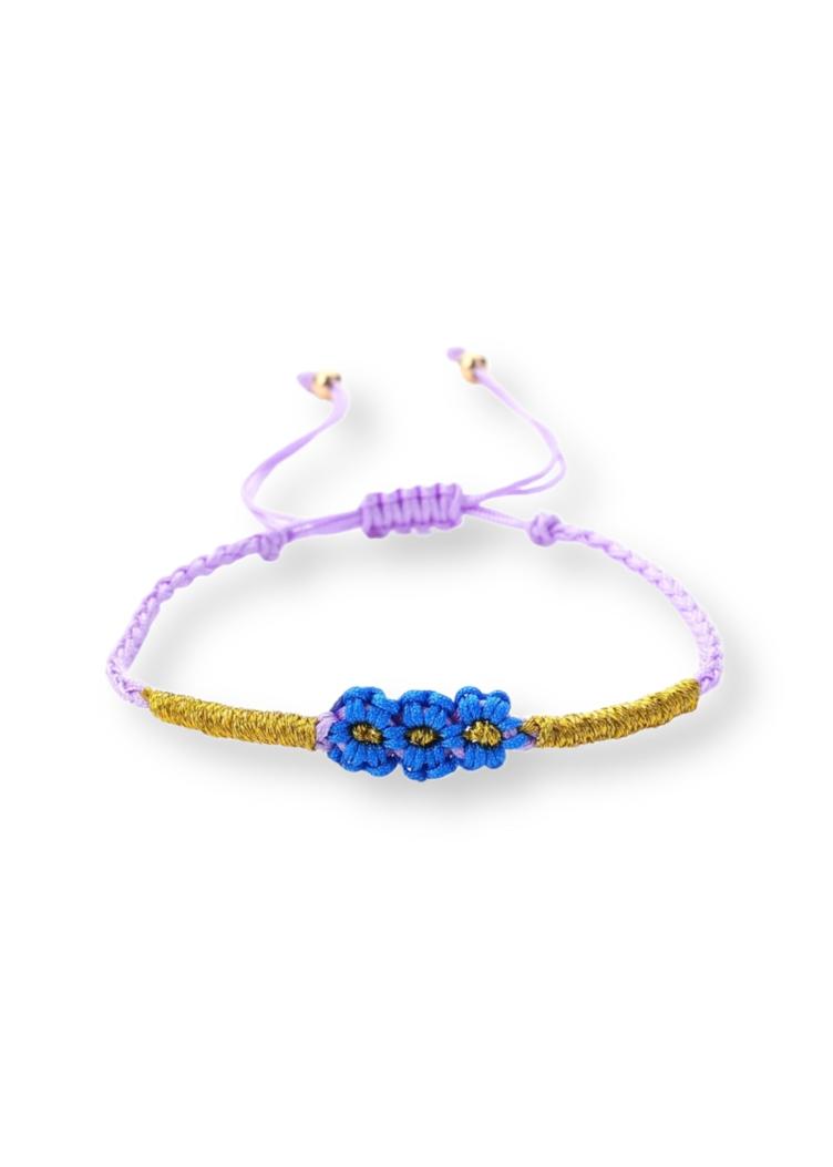 Bracelet flower blau