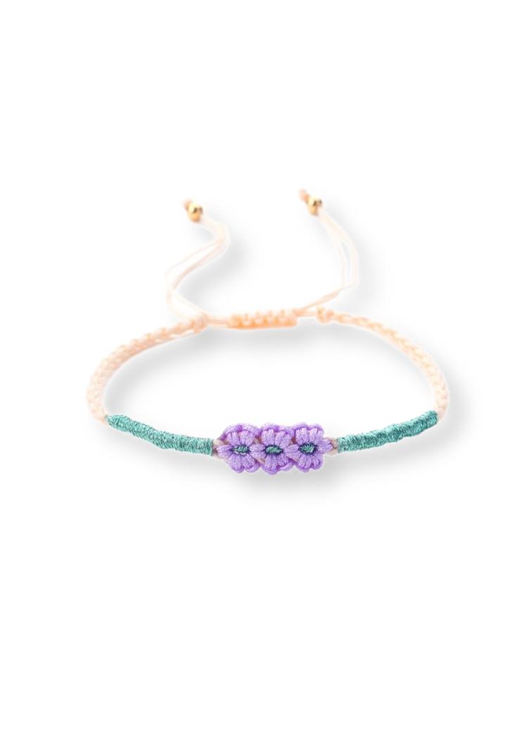 Bracelet flower lilas