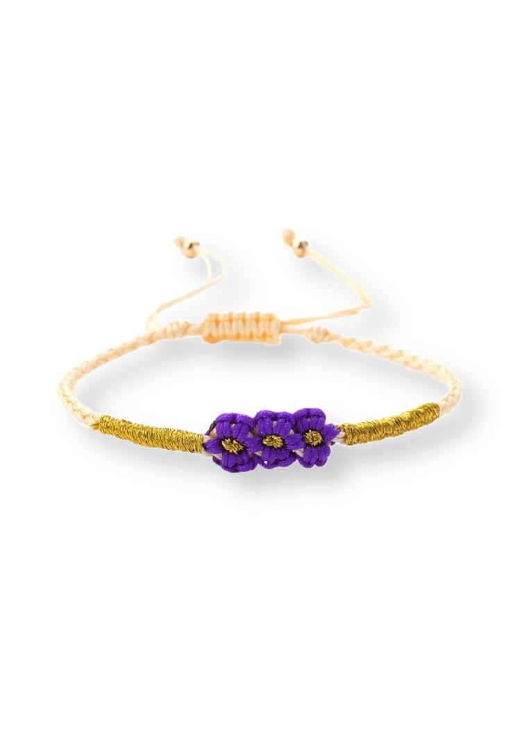 Bracelet flower violet