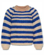 c neck mohair stripe blue