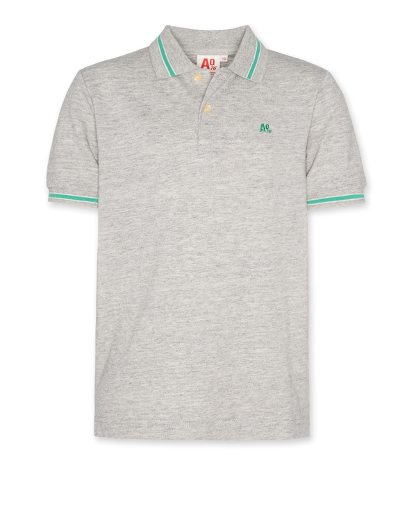 Carter Polo pique logo heather grey