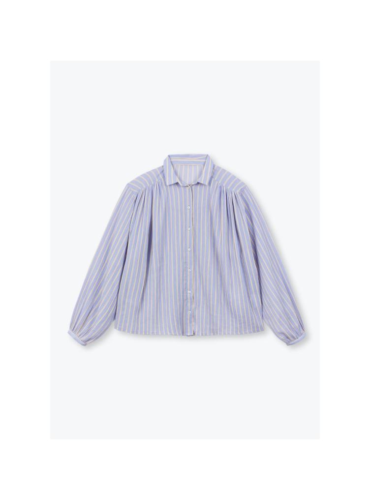 Chemise rayures fluo lavande