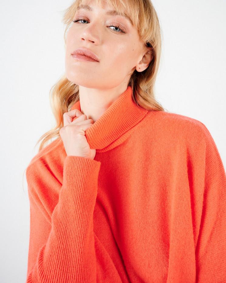 Clara Pull Cashmere corail fluo
