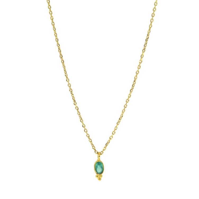 Collier Meerah ovale grün