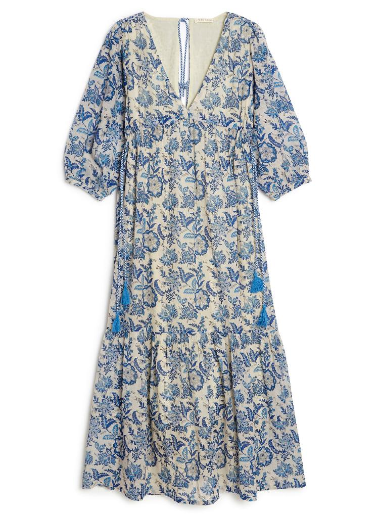 Dress Bali blue indian bloom