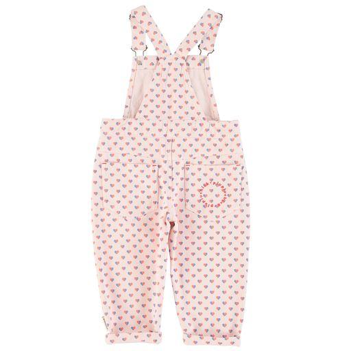 Dungarees pink with hearts allover - 0
