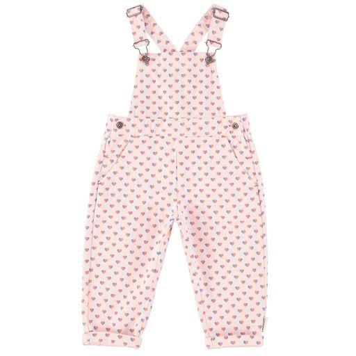 Dungarees pink with hearts allover